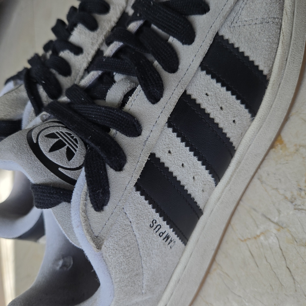 Adidas Campus Gray and Black Sneakers
